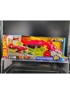 Hot Wheels City Dragon Launch Transporter Toy Vehicle Playset